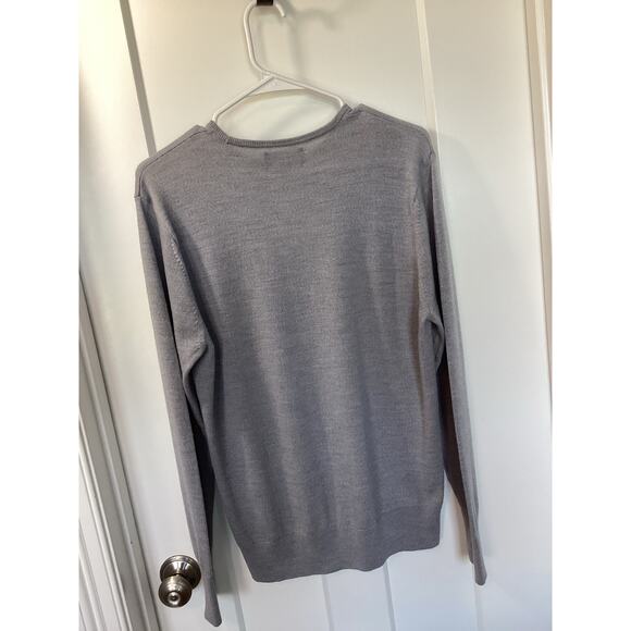 Bonobos Men's 100% fine merino wool  Pullover Sweater Gray Size Medium - Picture 4 of 7